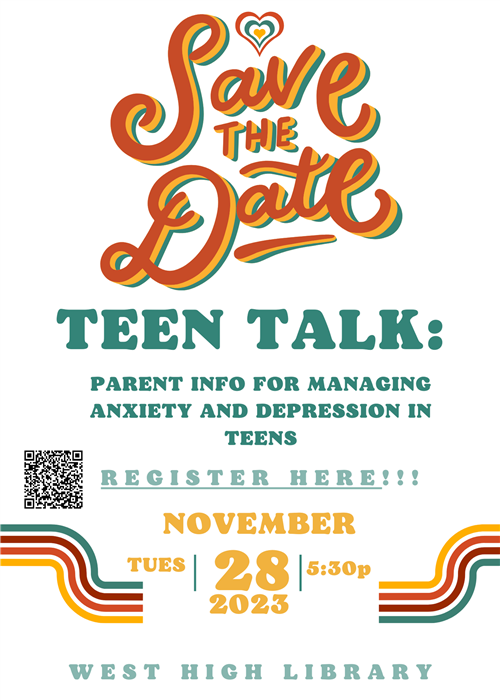 Teen Talk Flier for Tad Sumner
